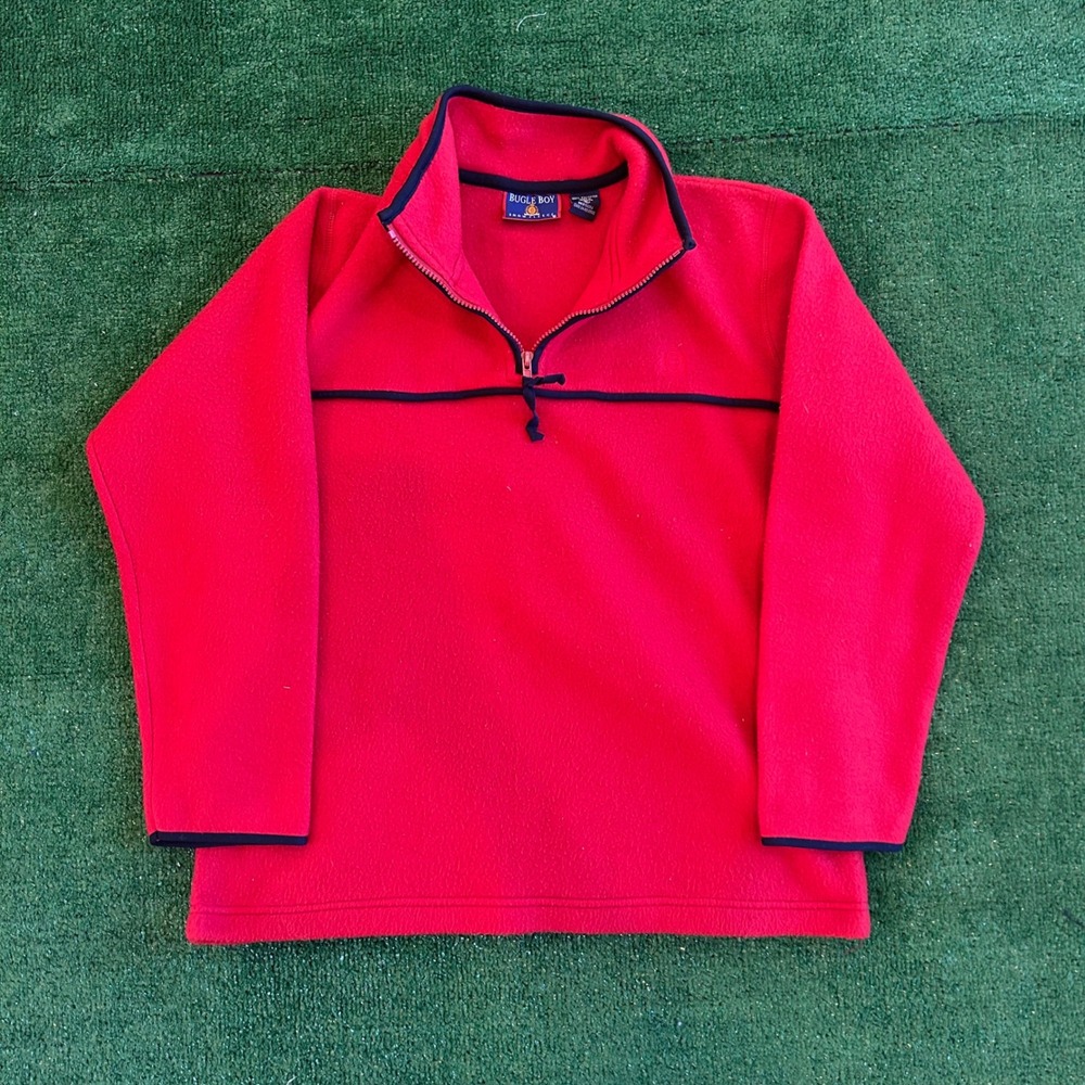 Vintage Men's Bugle Boy Snow fleece Quarter zip‎ Size Large